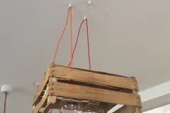 Lampenschirm aus Obst- oder Weinkiste