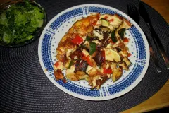Gem&uuml;se-Schmarren mit Paprika und Zucchini