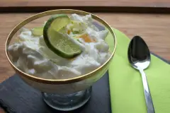 Mango-Apfel-Limetten-Dessert