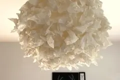 Ikea-Regolit-Lampenschirm mit Butterbrotpapier pimpen
