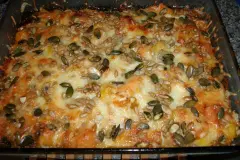 Butternutk&uuml;rbis-Kartoffel-Auflauf