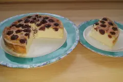 Quark-Kirsch-Kuchen ohne Boden - in der Hei&szlig;luftfritteuse backen
