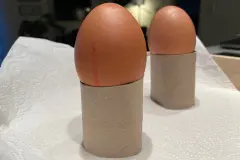 Eierbecher aus Papierrollen herstellen