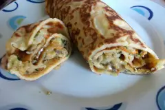 Pfannkuchen mit Champignon-Gem&uuml;se-F&uuml;llung