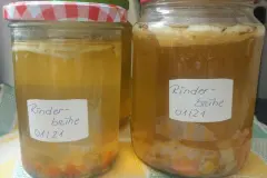 Rinderbr&uuml;he auf Vorrat herstellen