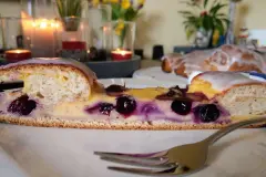 Quarkstriezel mit Heidelbeeren