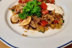 Gem&uuml;se-Reispfanne mit Basmati-Reis