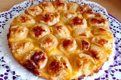 Apfelkuchen mit Vanillepudding