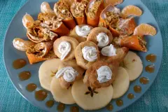 Vollgem&uuml;se-Tortillas s&uuml;&szlig;-sauer mit Chicken Wings
