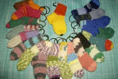 Mini-Socken stricken f&uuml;r Schl&uuml;sselanh&auml;nger - Anleitung