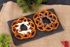 Brezel-Kr&auml;nze mit Schokolade selber machen