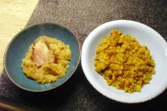Kartoffelsterz mit Sauerkraut und Speck