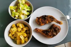 H&auml;hnchenschenkel mit Nacho-Marinade