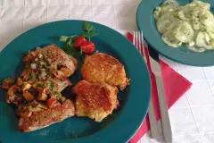 Schweinefilet mit Pfifferlingen und Kartoffelpl&auml;tzchen