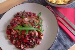 Kalbsfilet-Scheiben a la Stroganoff