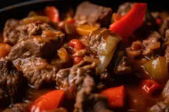 Saftiges Rindergulasch mit Beilage nach Wahl