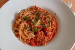 Spaghetti mit Thunfischso&szlig;e