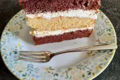 Dreifarbige Schokotorte
