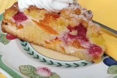 Himbeer-Käsekuchen mit Aprikosen