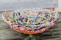 Schale aus Garnresten basteln &ndash; DIY Anleitung