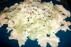 Nudeln mit Pesto aus M&ouml;hrengr&uuml;n