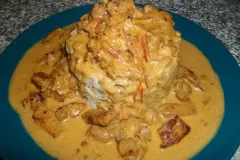 Schweinefleisch asiatisch mit Reis