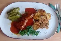 Lammr&uuml;cken mit Parmesan-Kartoffeln