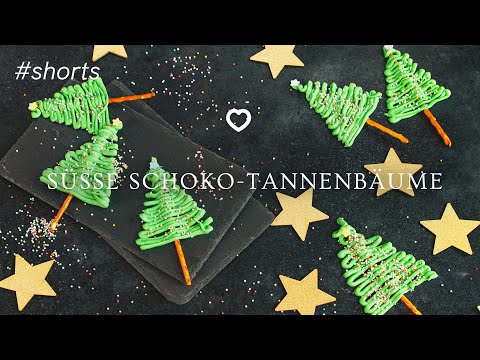 Schoko-Tannenbäume als Weihnachtssnack