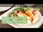 Blätterteig-Karotten mit Frischkäsefüllung